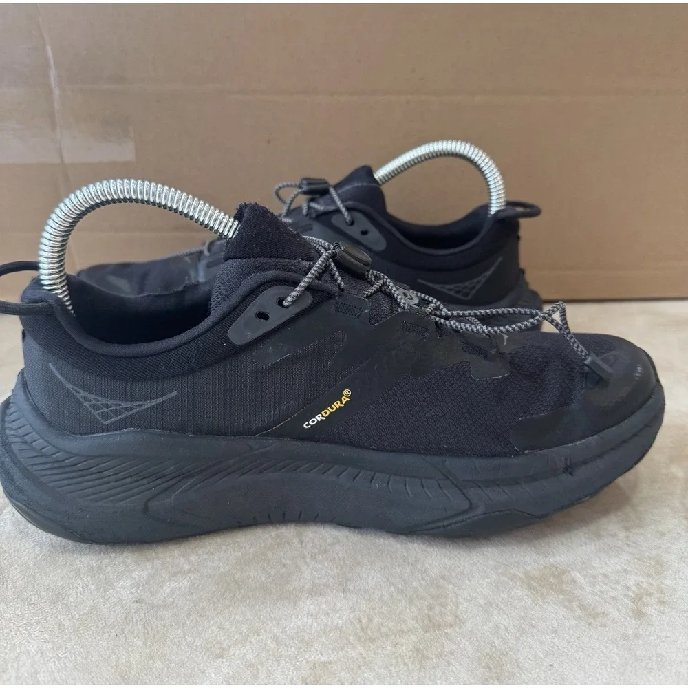 Hoka One One Transport Shoes Womens Size 7.5B Black Hiking Sneakers 1123154 BBLC